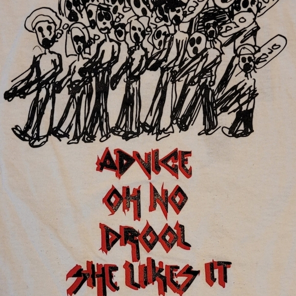 ROT Official Band Merch White Double Sided Band T Shirt Nice Graphics Sz S RARE! - Picture 7 of 8